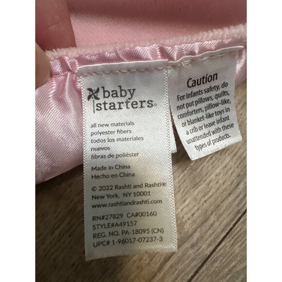 Baby Starters Pink Unicorn Security Blanket Believe in your Dreams Pink Satin - Picture 5 of 8